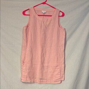 Pure Jill Pink Linen Sleeveless Dress